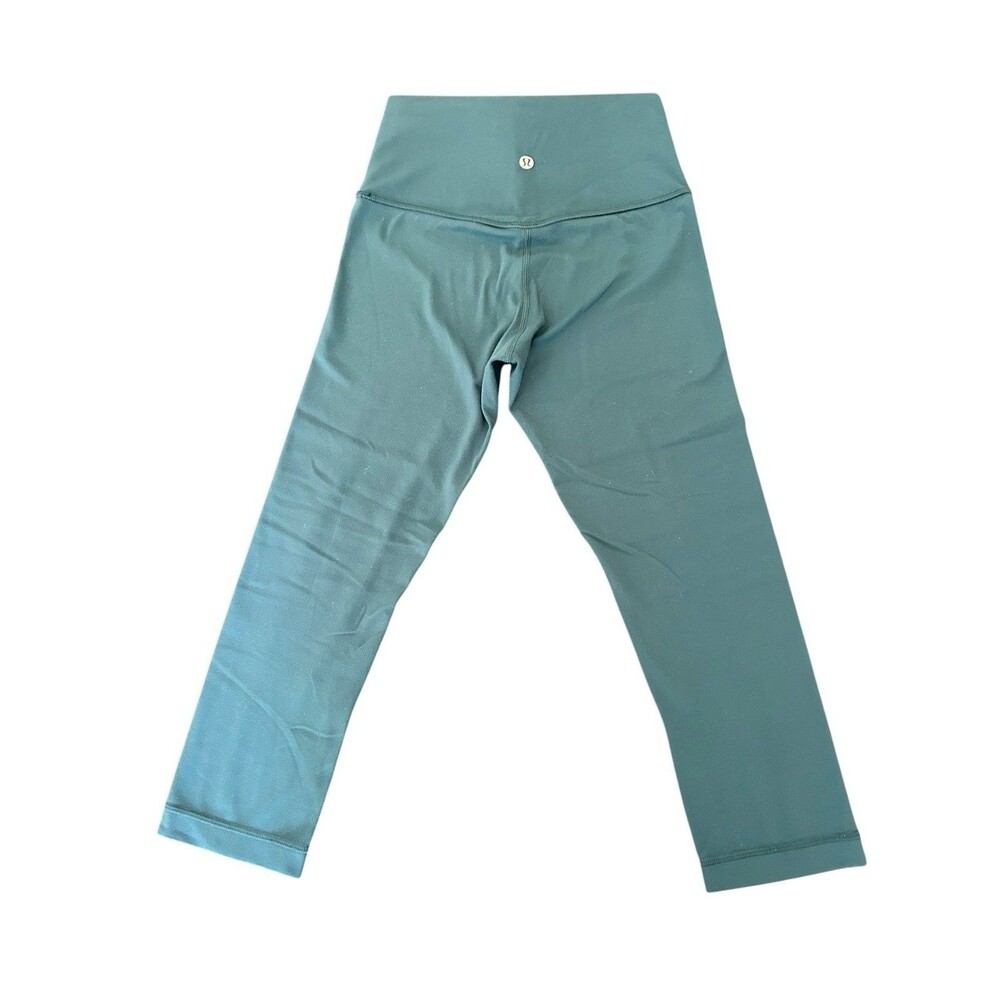 Lululemon Wunder Under Crop Leggings Womens 4 Sage Green High Rise Yoga Stretch